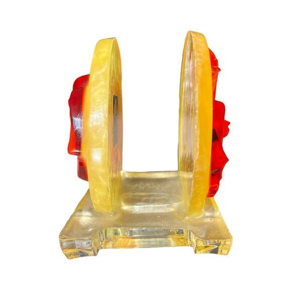 Vintage Lucite Political Napkin Holder Retro Acrylic 1960s 1970s Elephant Donkey - Picture 3 of 8